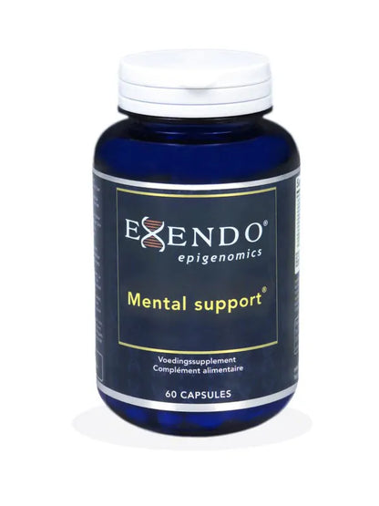 • Mental Support Exendo Epigenomics adaptogene capsules
• Mental Support kruidencomplex capsules Exendo Epigenomics
• L-theanine rhodiola capsules Exendo Mental Support
• Exendo Epigenomics Mental Support vegan capsules