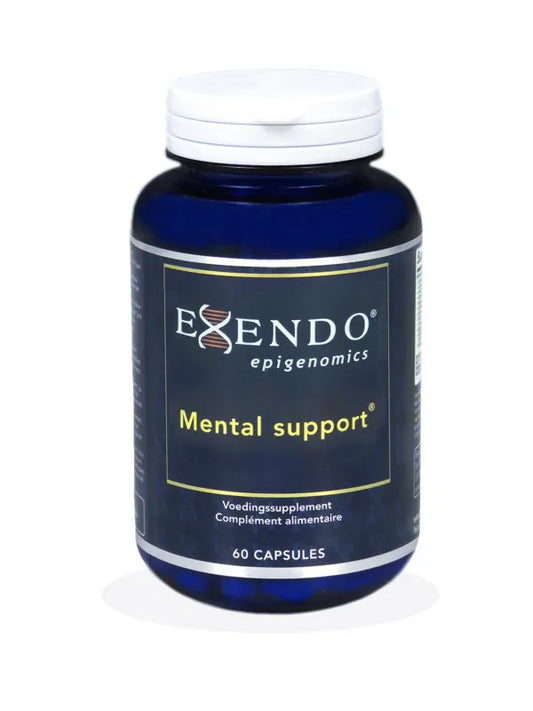 • Mental Support Exendo Epigenomics adaptogene capsules
• Mental Support kruidencomplex capsules Exendo Epigenomics
• L-theanine rhodiola capsules Exendo Mental Support
• Exendo Epigenomics Mental Support vegan capsules