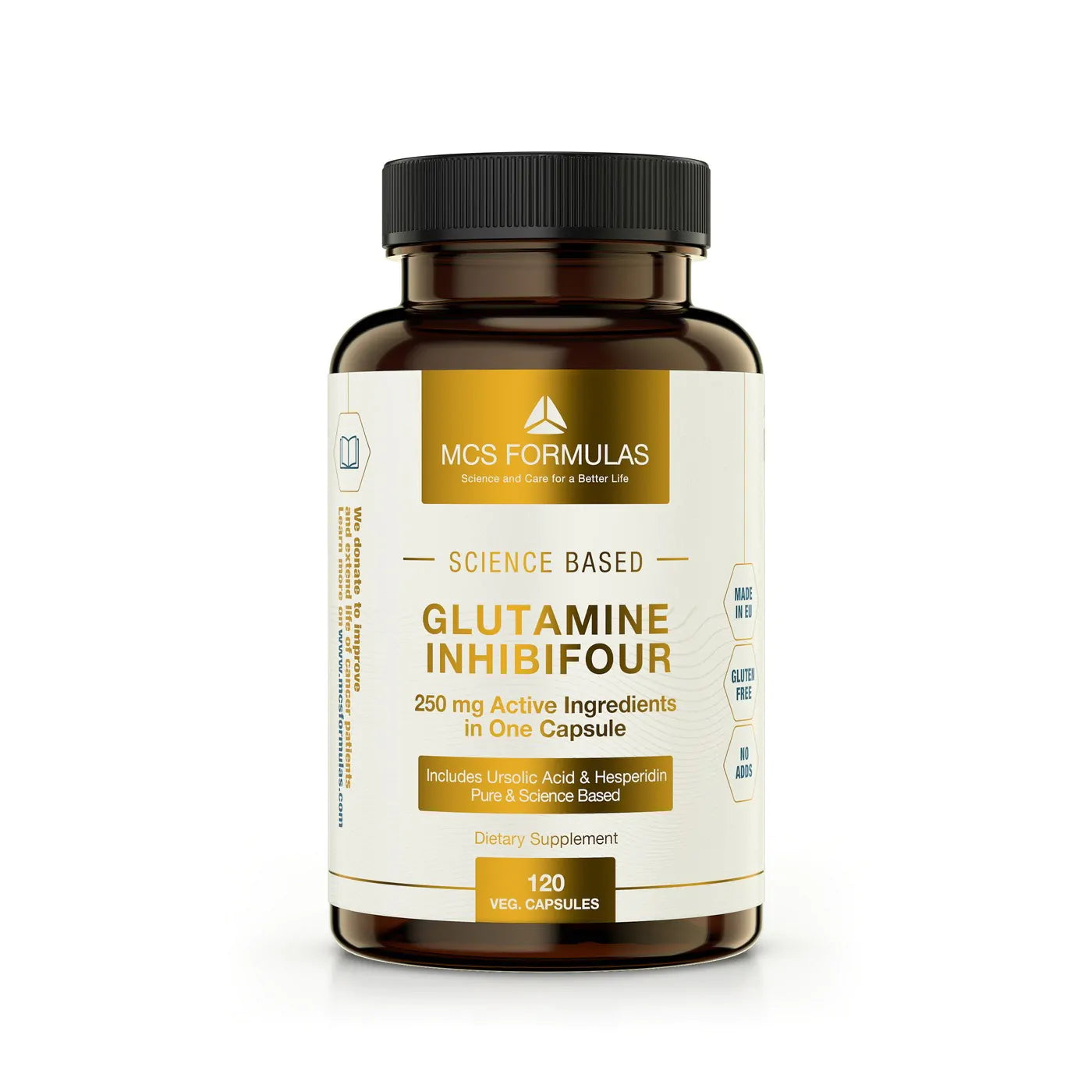 • Glutamine Inhibifour MCS Formulas capsules pot 120 stuks
• polyfenolen complex EGCG hesperidine capsules MCS Formulas
• plantaardig botanisch supplement Glutamine Inhibifour vegan capsules pot
• MCS Formulas plantenextract complex capsules verpakking