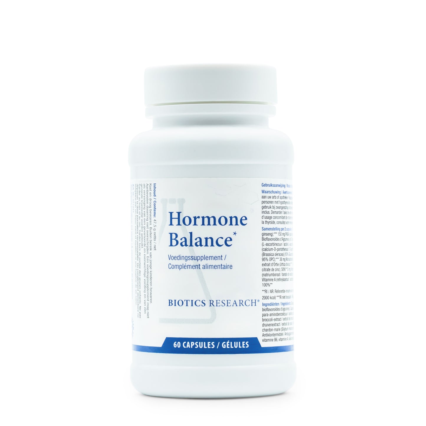 • Hormone Balance Biotics Research capsules pot 60 stuks
• multivitamine mineralen complex Biotics Research capsules pot
• ginseng broccoli druivenpit supplement Hormone Balance capsules
• Biotics Research all in one vitamine en mineralen capsules pot