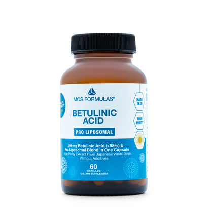 •	Betulinic Acid Pro Liposomal MCS Formulas capsules pot 60 stuks 
•	50 mg betulinezuur liposomaal supplement capsules pot 
•	MCS Formulas Betulinic Acid Pro Liposomal plantaardige capsules pot 
•	betulinezuur berk extract capsules pot 60 stuks