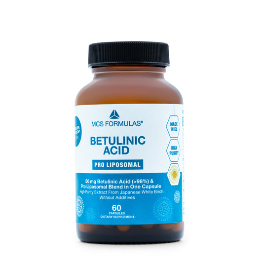 •	Betulinic Acid Pro Liposomal MCS Formulas capsules pot 60 stuks 
•	50 mg betulinezuur liposomaal supplement capsules pot 
•	MCS Formulas Betulinic Acid Pro Liposomal plantaardige capsules pot 
•	betulinezuur berk extract capsules pot 60 stuks