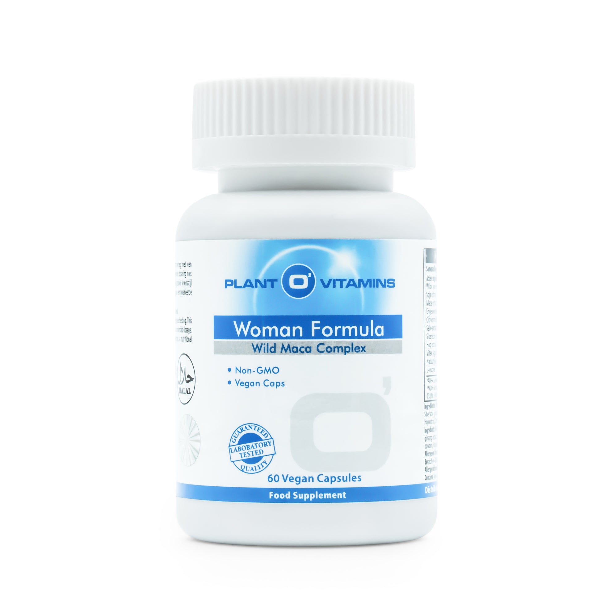 • Woman Formula Plant O’Vitamins capsules pot 60 stuks
• vrouwen supplement met maca en vitex Plant O’Vitamins capsules
• botanische vrouwenformule capsules kruidencomplex pot
• Plant O’Vitamins Woman Formula supplement capsules vegan pot
• kruiden en vitamine E vrouwen supplement capsules 60 stuks