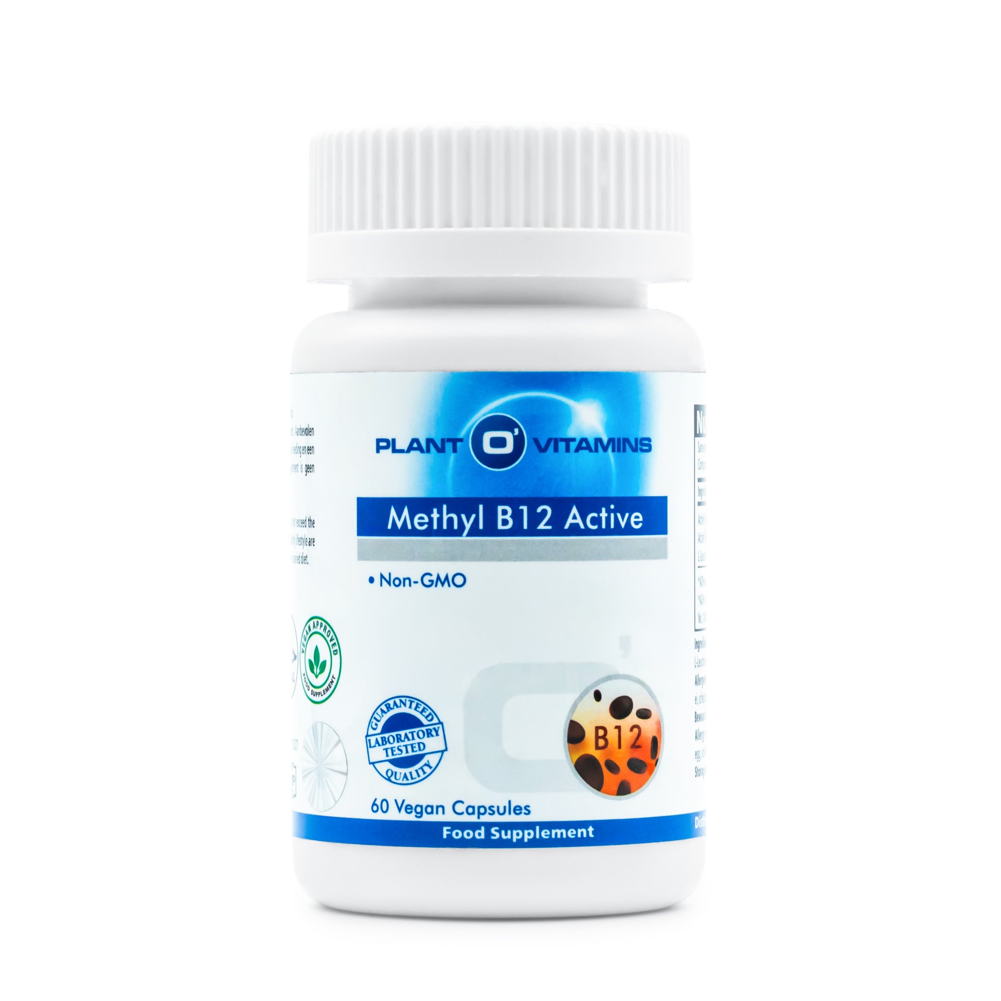 • Methyl B12 Active Plant O’Vitamins capsules 60 stuks
• vitamine B12 methylcobalamine folaat capsules Plant O’Vitamins
• vegan B12 supplement actieve vorm capsules Plant O’Vitamins
• B12 en 5-MTHF supplement Plant O’Vitamins capsules