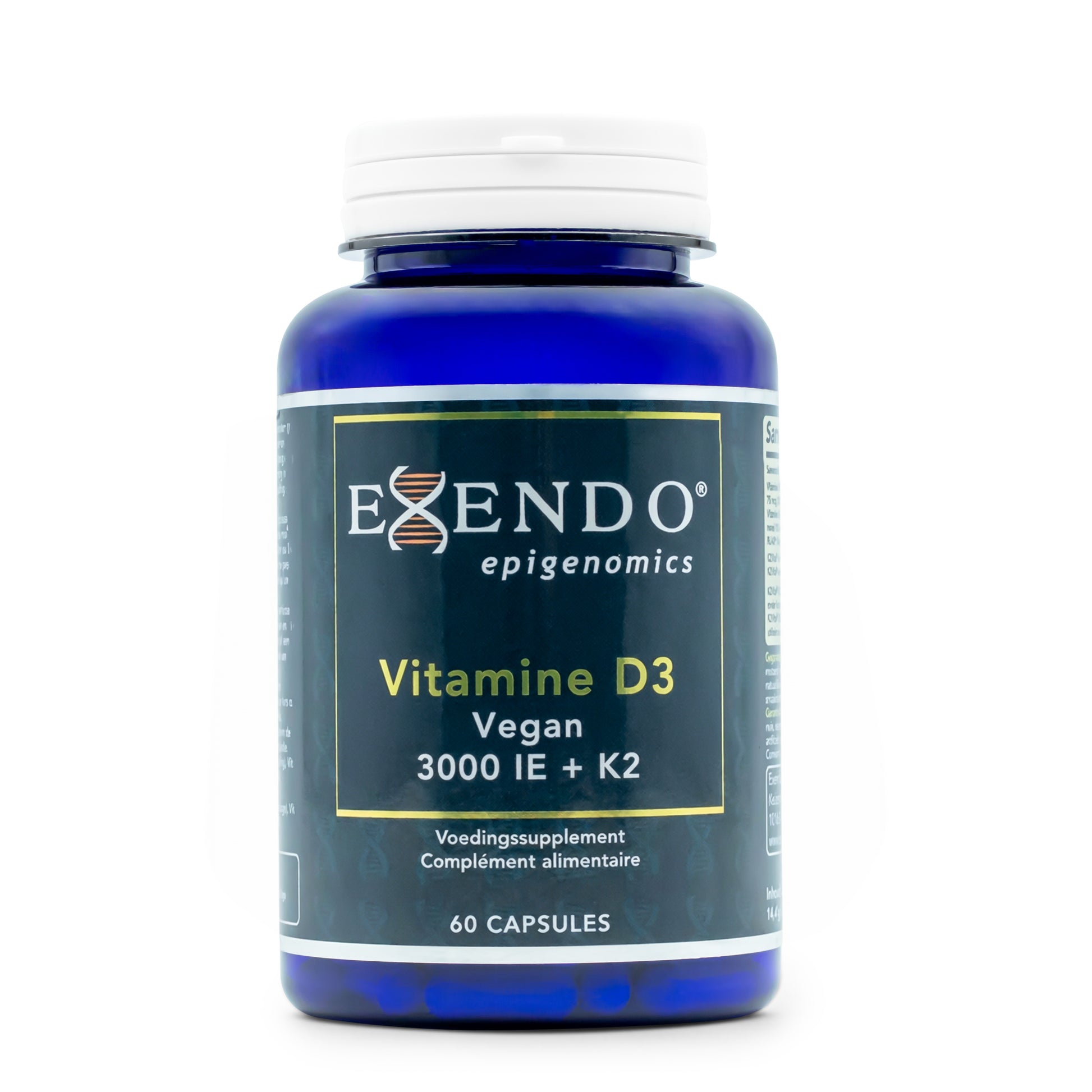 •	Vitamine D3 K2 Exendo Epigenomics vegan capsules pot 60 stuks 
•	D3 K2 MK7 supplement algen vitamine D3 K2 capsules 
•	Exendo Epigenomics vitamine D3 K2 vegan botten immuunsysteem 
•	K2VITAL DELTA D3 K2 capsules supplement pot
