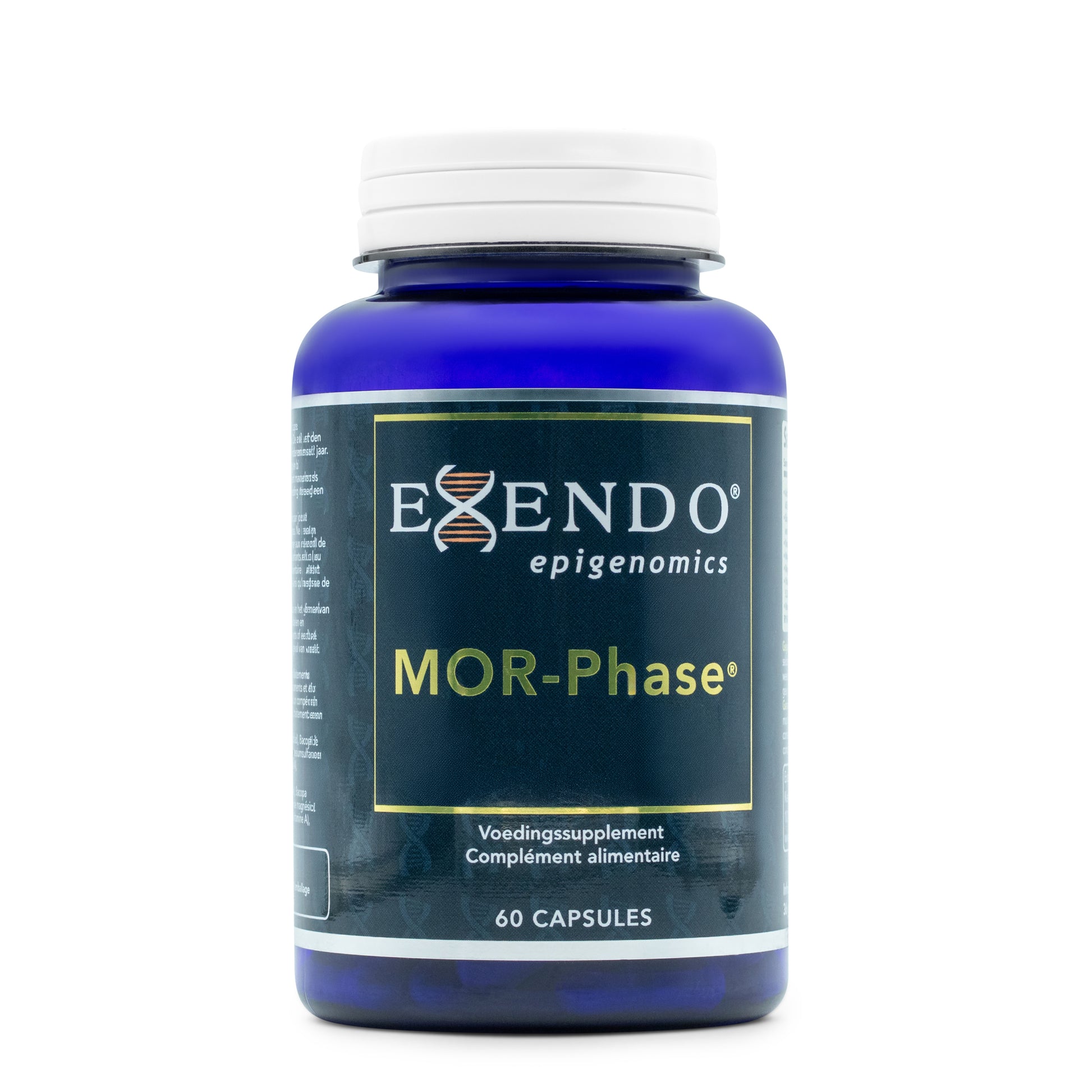 • MOR-Phase Exendo Epigenomics capsules 60 stuks
• bacopa duizendblad magnesium supplement capsules Exendo
• multinutriënt kruiden mineralen capsules MOR-Phase Exendo
• vegan plantenextract supplement Exendo Epigenomics MOR-Phase
