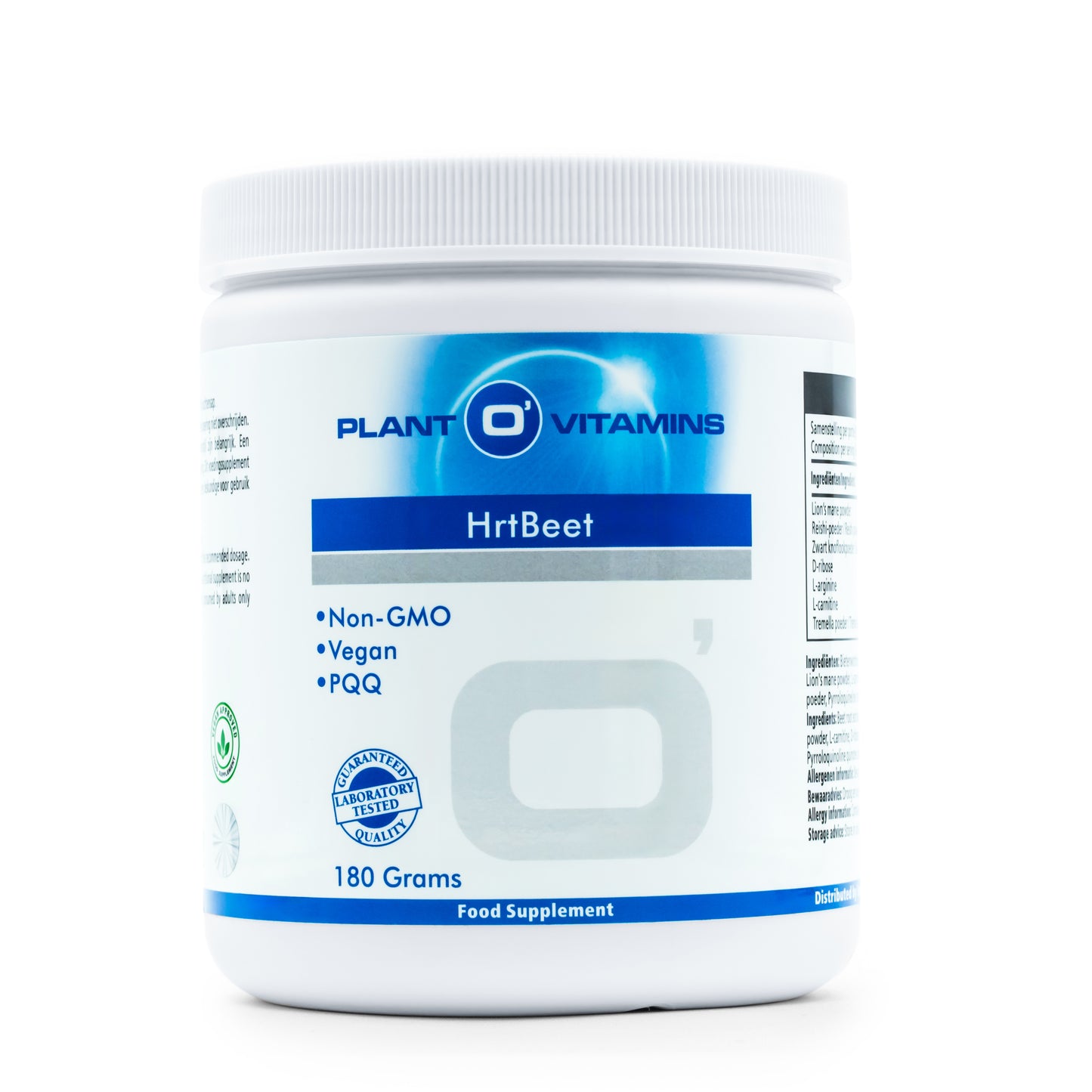 • HrtBeet Plant O’Vitamins all-in-one poedersupplement 180 gram
• paddenstoelen aminozuren D3 K2 poeder HrtBeet Plant O’Vitamins
• vegan all in one supplement mix HrtBeet poeder Plant O’Vitamins
• Plant O’Vitamins HrtBeet dagelijkse supplement poedermix