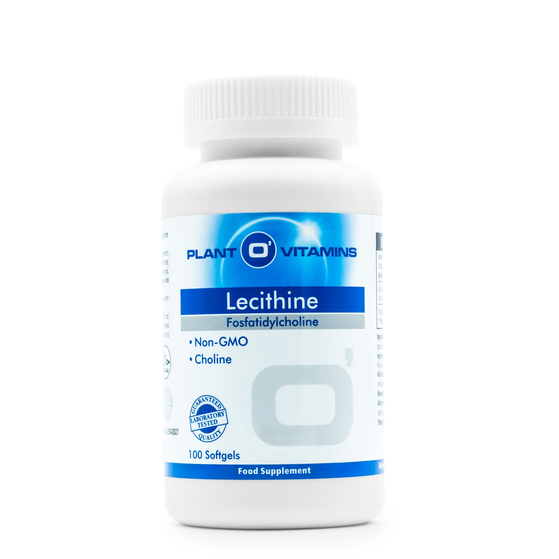 • Lecithine Phosphatidylcholine Plant O’Vitamins softgels pot 100 stuks
• sojalecithine supplement fosfatidylcholine softgel verpakking
• choline lecithine supplement Plant O’Vitamins capsule pot
• fosfolipiden softgels lecithine supplement Plant O’Vitamins