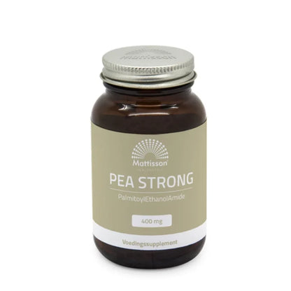 • PEA Strong Mattisson 400 mg capsules pot 90 stuks
• palmitoylethanolamide PEA supplement Mattisson capsules
• PEA 400 mg enkelvoudig supplement capsules pot Mattisson
• Mattisson PEA Strong voedingssupplement capsules verpakking